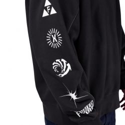 BLUZA FOX IMAGE COSMO OVERSIZED FLEECE CREW BLACK  ENDURO CROSS