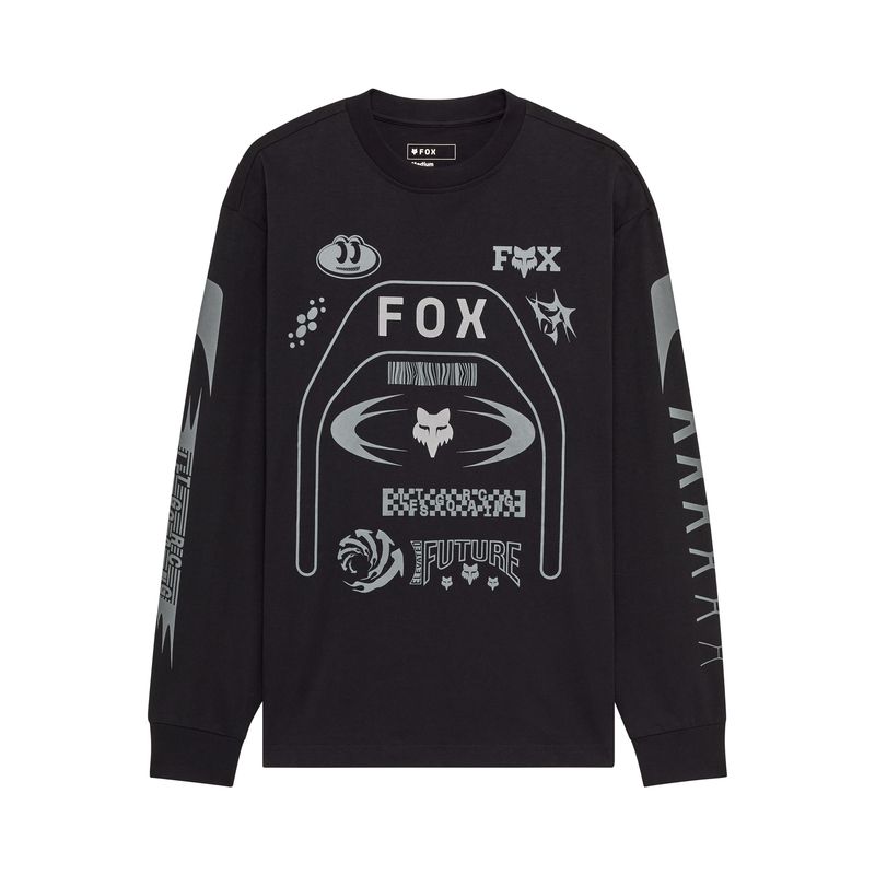 KOSZULKA Z DŁUGIM RĘKAWEM FOX IMAGE COSMO MW OVERSIZED BLACK  ENDURO CROSS