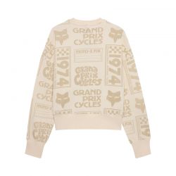 BLUZA FOX LADY CIRCA 74 OVERSIZED FLEECE CREW OFF WHITE  ENDURO CROSS