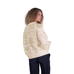 BLUZA FOX LADY CIRCA 74 OVERSIZED FLEECE CREW OFF WHITE  ENDURO CROSS