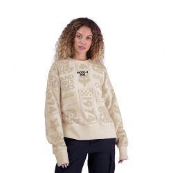 BLUZA FOX LADY CIRCA 74 OVERSIZED FLEECE CREW OFF WHITE  ENDURO CROSS