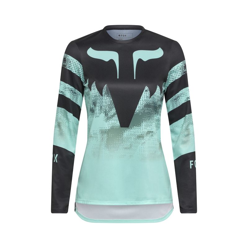 KOSZULKA ROWEROWA Z DŁUGIM RĘKAWEM FOX LADY RANGER KAIROS TURQUOISE  ENDURO CROSS