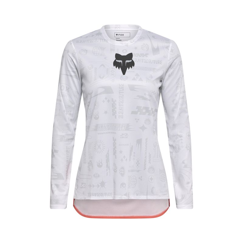 KOSZULKA ROWEROWA Z DŁUGIM RĘKAWEM FOX LADY RANGER LUNAR SE WHITE ENDURO CROSS KOSZULKA ROWEROWA Z DŁUGIM RĘKAWEM FOX LADY RANGER LUNAR SE WHITE ENDURO CROSS