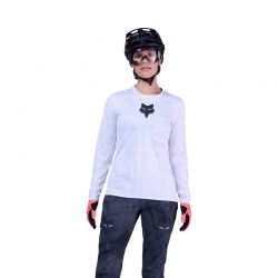 KOSZULKA ROWEROWA Z DŁUGIM RĘKAWEM FOX LADY RANGER LUNAR SE WHITE  ENDURO CROSS