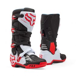 BUTY FOX MOTION WHITE/FLUO RED 9 (WKŁADKA 260MM) ENDURO CROSS