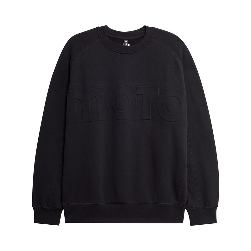 BLUZA FOX MOTO-X OVERSIZED FLEECE CREW BLACK  ENDURO CROSS