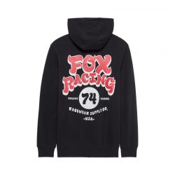 BLUZA Z KAPTUREM FOX RACEWEAR FLEECE PO BLACK  ENDURO CROSS