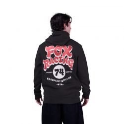 BLUZA Z KAPTUREM FOX RACEWEAR FLEECE PO BLACK  ENDURO CROSS