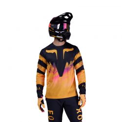 KOSZULKA ROWEROWA Z DŁUGIM RĘKAWEM FOX RANGER KAIROS TANGERINE  ENDURO CROSS