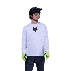KOSZULKA ROWEROWA Z DŁUGIM RĘKAWEM FOX RANGER LUNAR SE WHITE  ENDURO CROSS