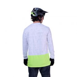 KOSZULKA ROWEROWA Z DŁUGIM RĘKAWEM FOX RANGER LUNAR SE WHITE  ENDURO CROSS