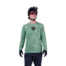 KOSZULKA ROWEROWA Z DŁUGIM RĘKAWEM FOX RANGER TRU DRI PINE  ENDURO CROSS