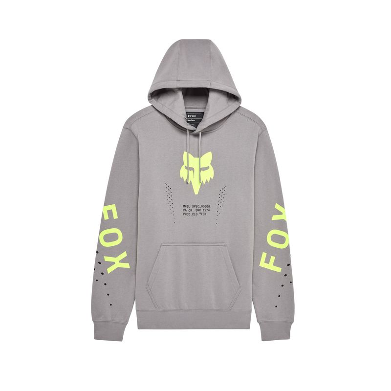 BLUZA Z KAPTUREM FOX SHIELD FLEECE PO STEEL GREY  ENDURO CROSS