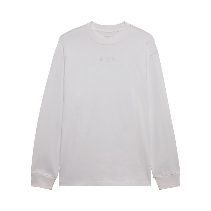 KOSZULKA Z DŁUGIM RĘKAWEM FOX WORDMARK OVERSIZED OPTIC WHITE  ENDURO CROSS