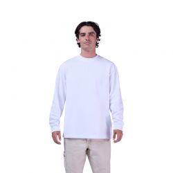 KOSZULKA Z DŁUGIM RĘKAWEM FOX WORDMARK OVERSIZED OPTIC WHITE  ENDURO CROSS