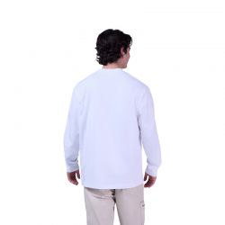 KOSZULKA Z DŁUGIM RĘKAWEM FOX WORDMARK OVERSIZED OPTIC WHITE  ENDURO CROSS