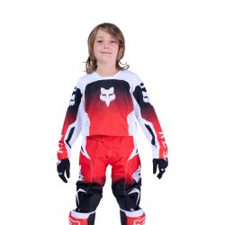BLUZA FOX JUNIOR 180 SHIELD FLUO RED  ENDURO CROSS