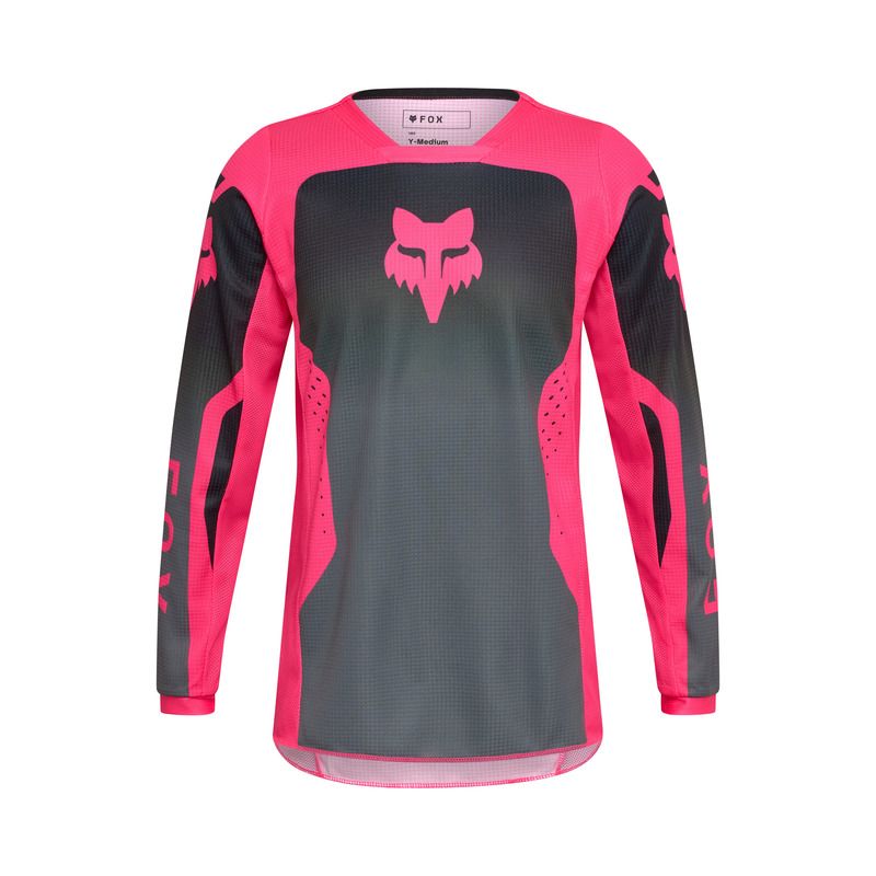 BLUZA FOX JUNIOR GIRLS 180 SHIELD BLACK/PINK  ENDURO CROSS