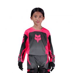BLUZA FOX JUNIOR GIRLS 180 SHIELD BLACK/PINK  ENDURO CROSS