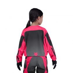 BLUZA FOX JUNIOR GIRLS 180 SHIELD BLACK/PINK  ENDURO CROSS