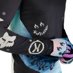 KOSZULKA ROWEROWA Z DŁUGIM RĘKAWEM FOX FLEXAIR HELLO FUTURE CREAM  ENDURO CROSS