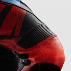 SPODNIE SKÓRZANE REBELHORN INFERNO BLACK/BLUE/WHITE/RED 