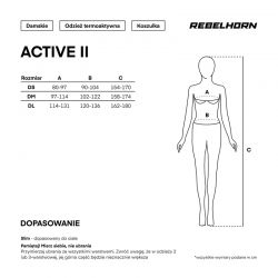 KOSZULKA TERMOAKTYWNA Z DŁUGIM RĘKAWEM DAMSKA REBELHORN ACTIVE 2 BLACK GREY 