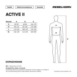 KOSZULKA TERMOAKTYWNA Z DŁUGIM RĘKAWEM REBELHORN ACTIVE 2 BLACK GREY 