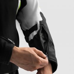 KURTKA MOTOCYKLOWA TEKSTYLNA REBELHORN BORG 2 BLACK GREY FLUO YELLOW 