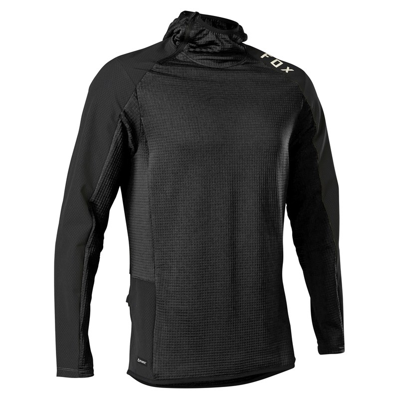 BLUZA TERMOAKTYWNA Z KAPTUREM FOXDEFEND THERMO BLACK  ENDURO CROSS