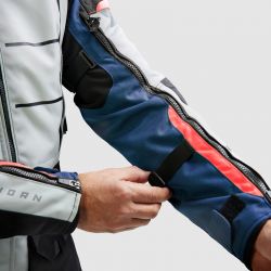 KURTKA MOTOCYKLOWA TEKSTYLNA REBELHORN CUBBY 5 BLUE GREY RED 