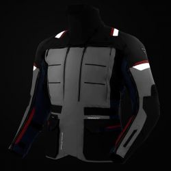 KURTKA MOTOCYKLOWA TEKSTYLNA REBELHORN CUBBY 5 BLUE GREY RED 