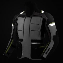 KURTKA MOTOCYKLOWA TEKSTYLNA REBELHORN CUBBY 5 BLACK GREY FLUO YELLOW 