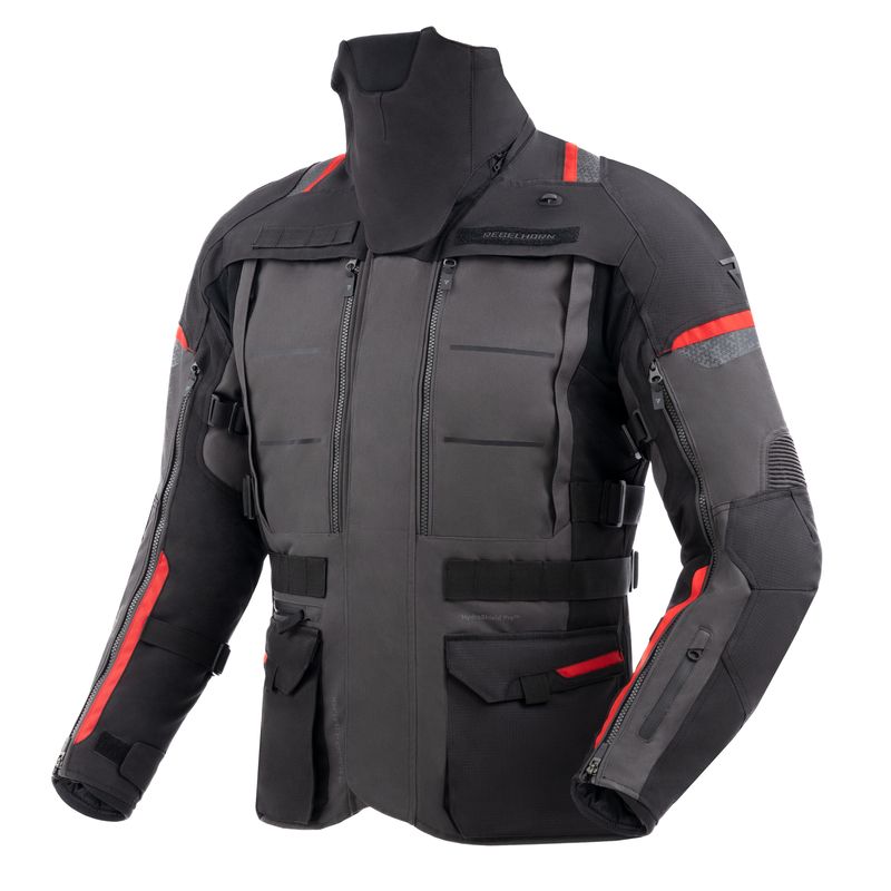 KURTKA MOTOCYKLOWA TEKSTYLNA REBELHORN CUBBY 5 BLACK ANTHRACITE RED 