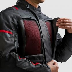 KURTKA MOTOCYKLOWA TEKSTYLNA REBELHORN CUBBY 5 BLACK ANTHRACITE RED 
