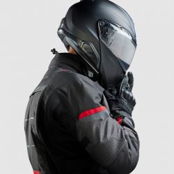 KURTKA MOTOCYKLOWA TEKSTYLNA REBELHORN CUBBY 5 BLACK ANTHRACITE RED 