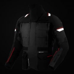 KURTKA MOTOCYKLOWA TEKSTYLNA REBELHORN CUBBY 5 BLACK ANTHRACITE RED 
