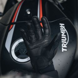RĘKAWICE MOTOCYKLOWE REBELHORN GAP 3 BLACK FLUO RED 
