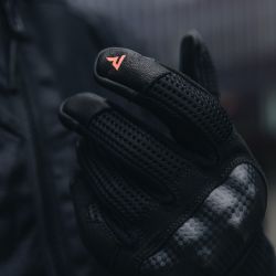 RĘKAWICE MOTOCYKLOWE REBELHORN GAP 3 BLACK FLUO RED 