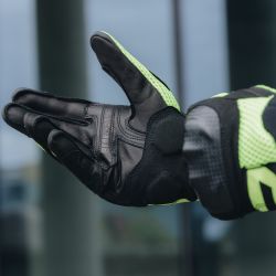 RĘKAWICE MOTOCYKLOWE REBELHORN GAP 3 BLACK FLUO YELLOW 