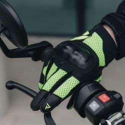 RĘKAWICE MOTOCYKLOWE REBELHORN GAP 3 BLACK FLUO YELLOW 