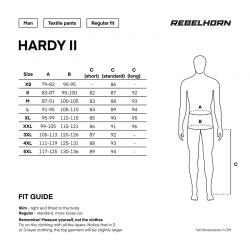 SPODNIE MOTOCYKLOWE TEKSTYLNE REBELHORN HARDY 2 BLACK GREY 