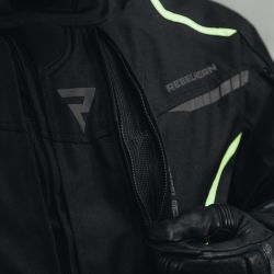 KURTKA MOTOCYKLOWA TEKSTYLNA REBELHORN HIKER 3 BLACK GREY FLUO YELLOW 