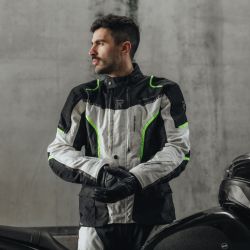KURTKA MOTOCYKLOWA TEKSTYLNA REBELHORN HIKER 3 BLACK GREY FLUO YELLOW 