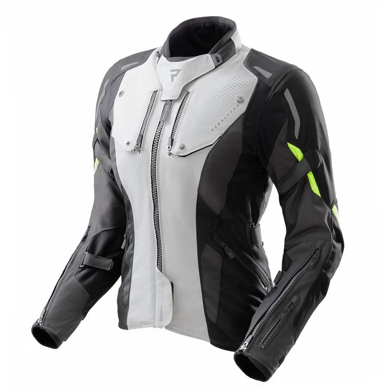 KURTKA MOTOCYKLOWA TEKSTYLNA DAMSKA REBELHORN HIKER 4 BLACK GREY FLUO YELLOW 