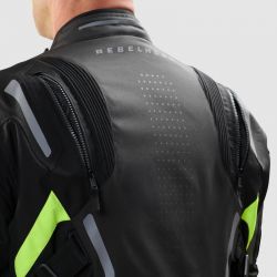 KURTKA MOTOCYKLOWA TEKSTYLNA REBELHORN HIKER 4 BLACK ANTHRACITE FLUO YELLOW 