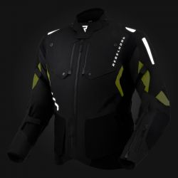 KURTKA MOTOCYKLOWA TEKSTYLNA REBELHORN HIKER 4 BLACK ANTHRACITE FLUO YELLOW 
