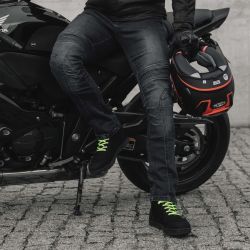 JEANSY MOTOCYKLOWE OZONE HORNET 2 WASHED BLACK 28/34