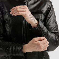 KURTKA MOTOCYKLOWA SKÓRZANA DAMSKA REBELHORN HUNTER 2 BLACK 