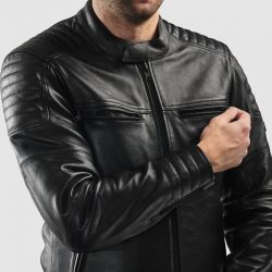 KURTKA MOTOCYKLOWA SKÓRZANA REBELHORN HUNTER 2 BLACK 